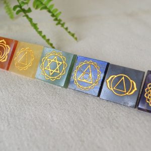 Set Piramide 7 Chakra din Cristale Naturale