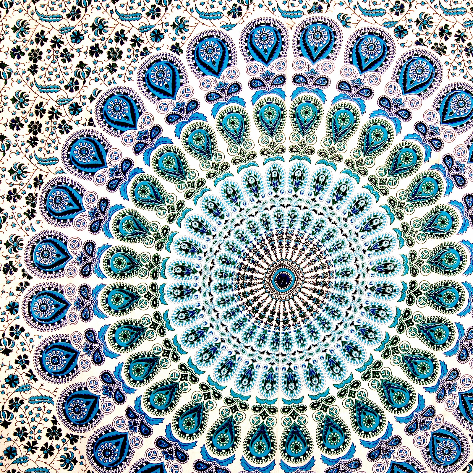 Panza Mandala Barmeri White Blue - imagine 2
