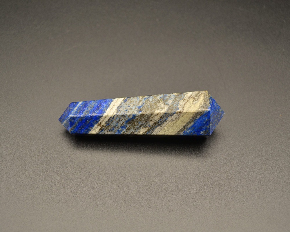Bagheta Lapis Lazuli cu Dublu Varf 6 fatete, 7.7 cm - imagine 3