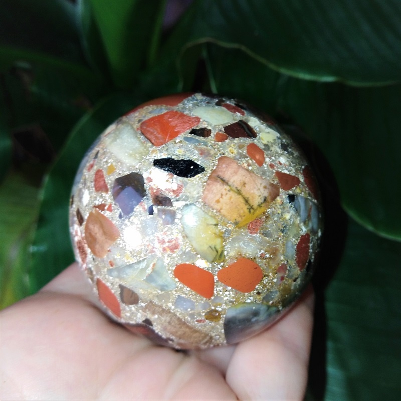 Sfera Mozaic Multi Jasper 5.6cm - imagine 2