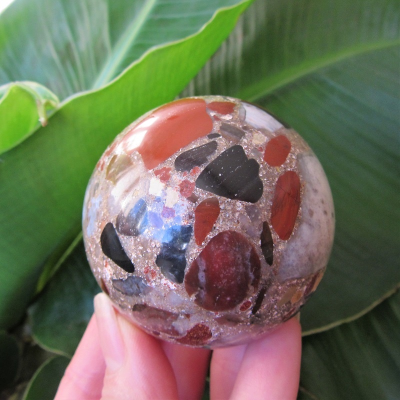 Sfera Mozaic Multi Jasper 5.6cm - imagine 3