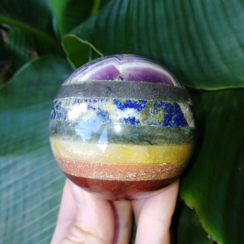 Sfera Cristale 7 Chakra 5.7cm - imagine 3