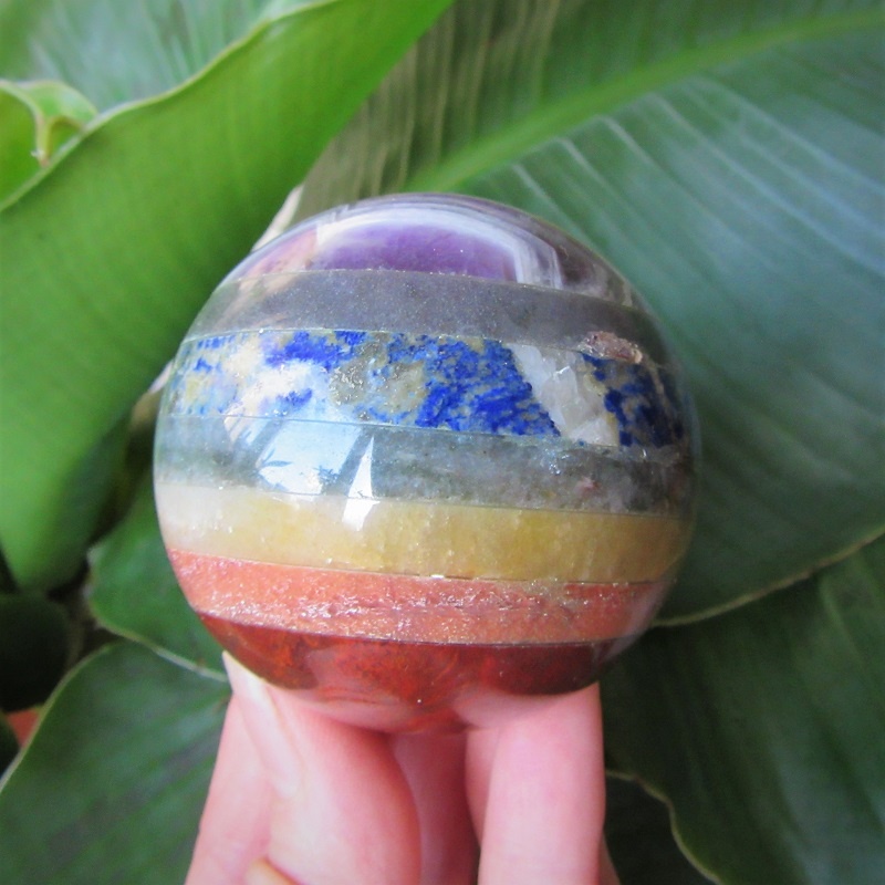 Sfera Cristale 7 Chakra 5.7cm - imagine 2