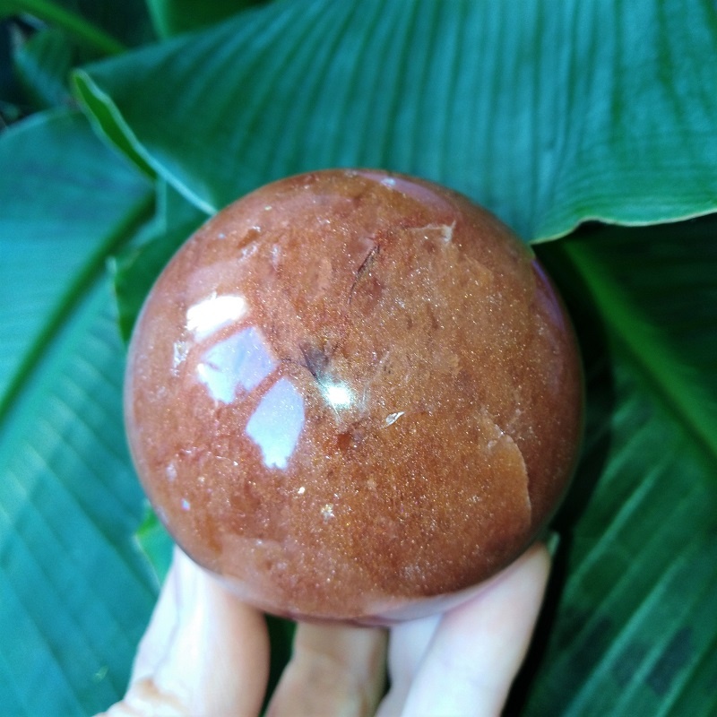 Sfera Aventurin Rosu 6.3cm - imagine 2