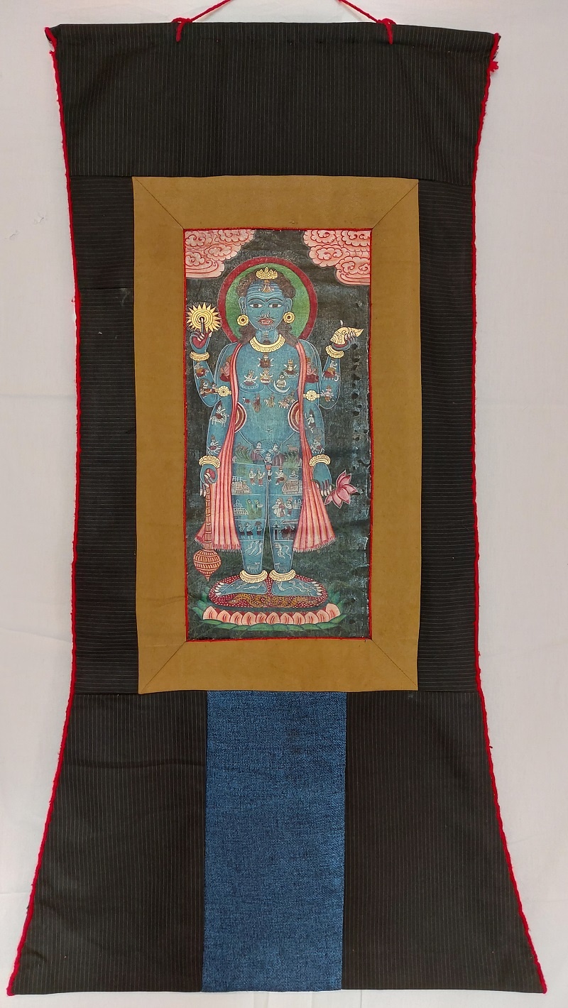Thangka Tibetana Vishnu - imagine 2