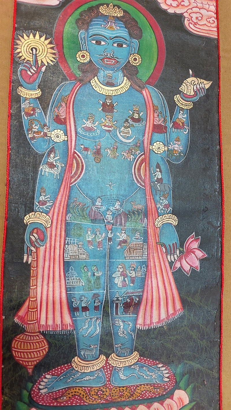 Thangka Tibetana Vishnu - imagine 7