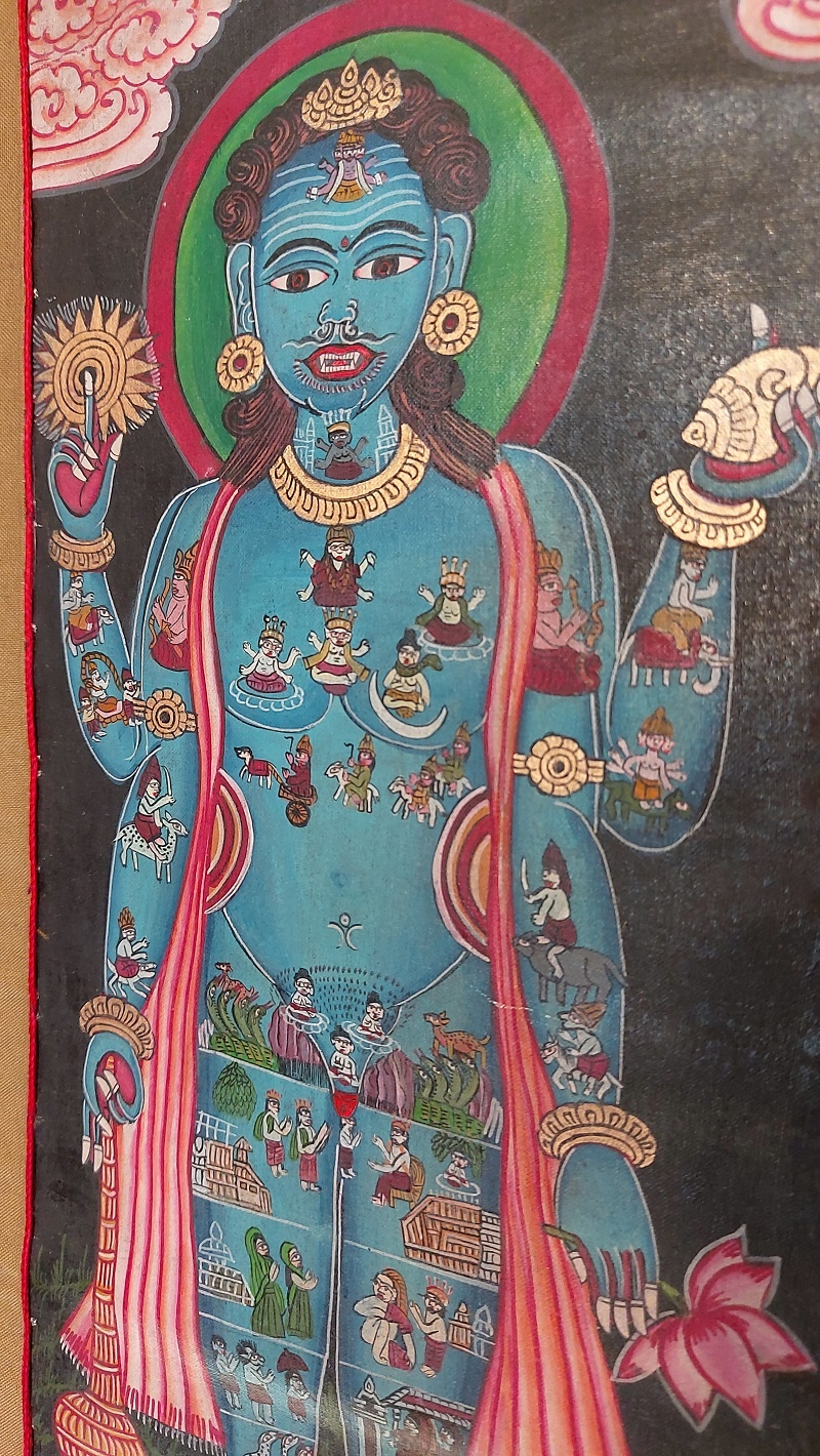 Thangka Tibetana Vishnu - imagine 3