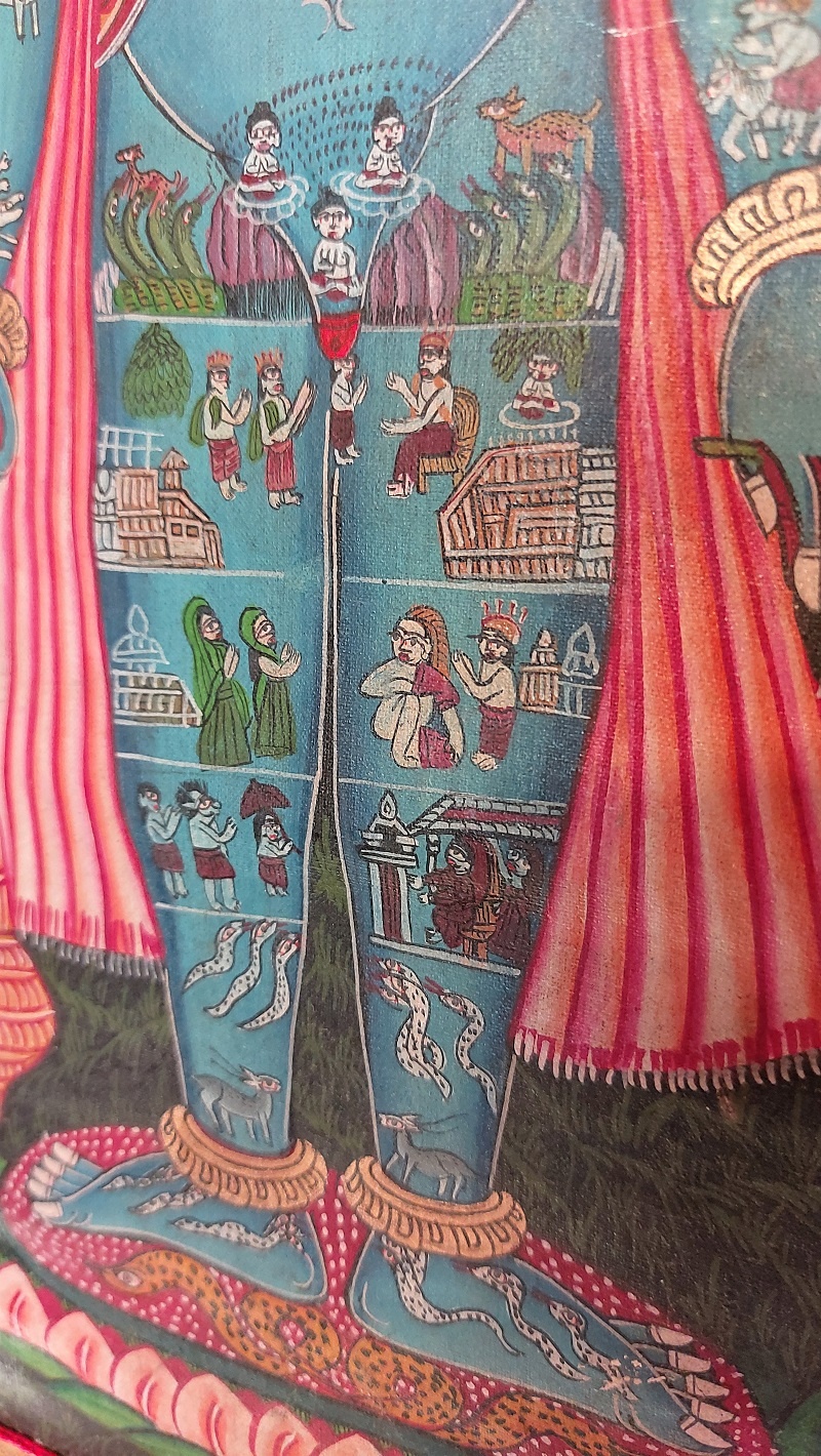 Thangka Tibetana Vishnu - imagine 6