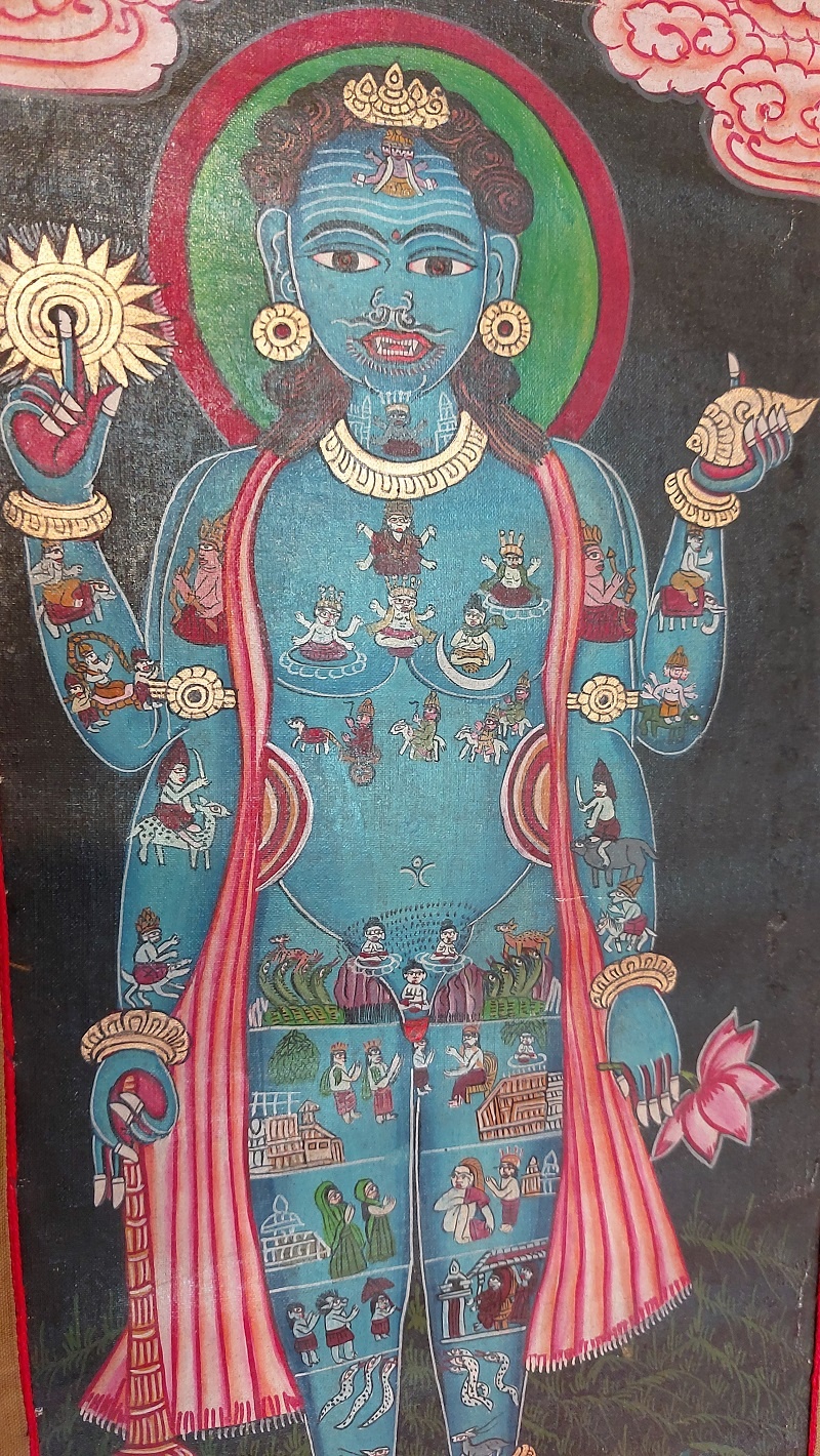 Thangka Tibetana Vishnu - imagine 5