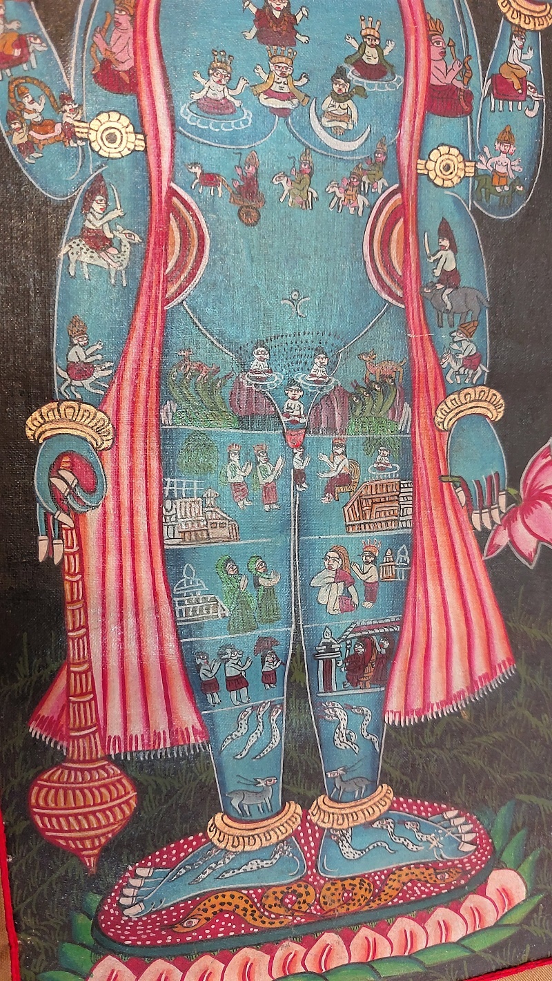 Thangka Tibetana Vishnu - imagine 4