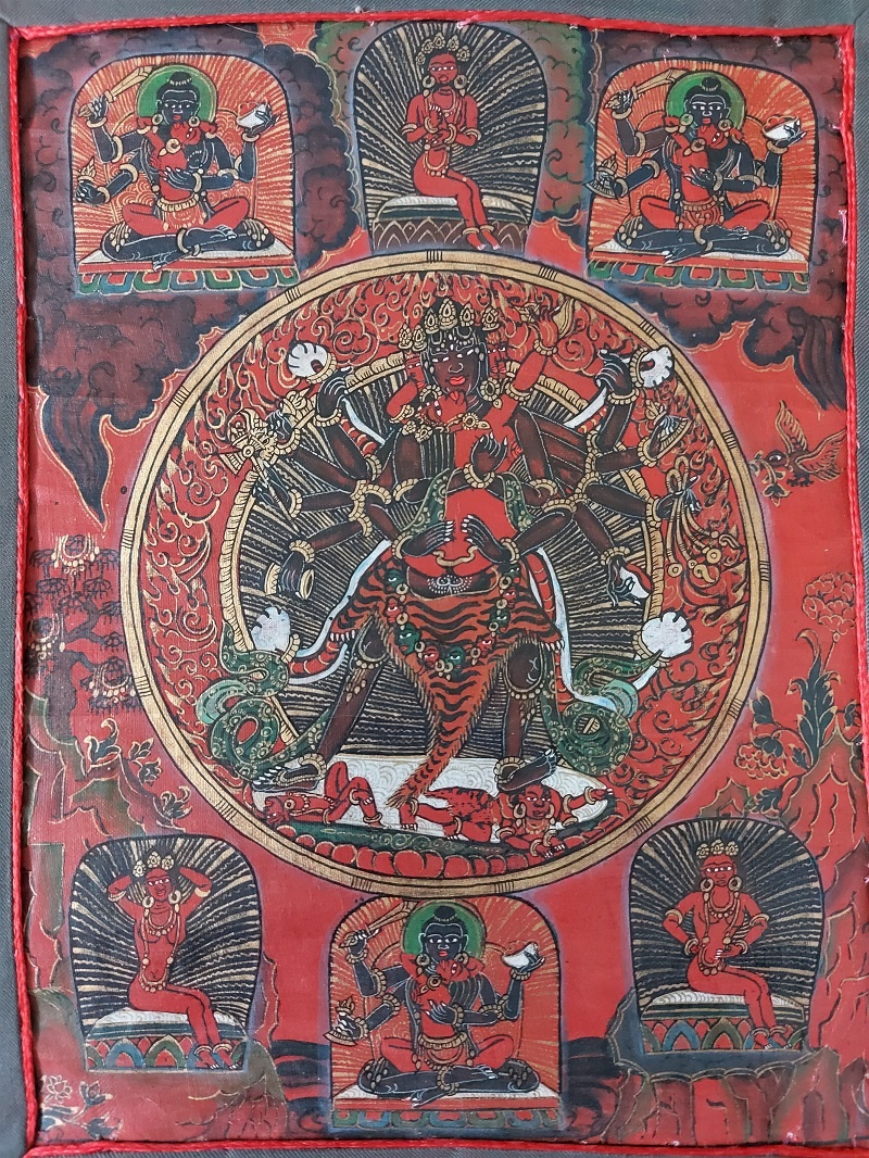 Thangka Tibetana Hevajra - imagine 5