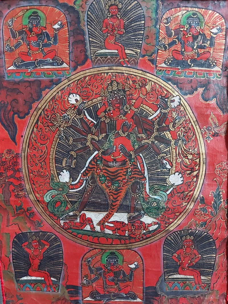 Thangka Tibetana Hevajra - imagine 3