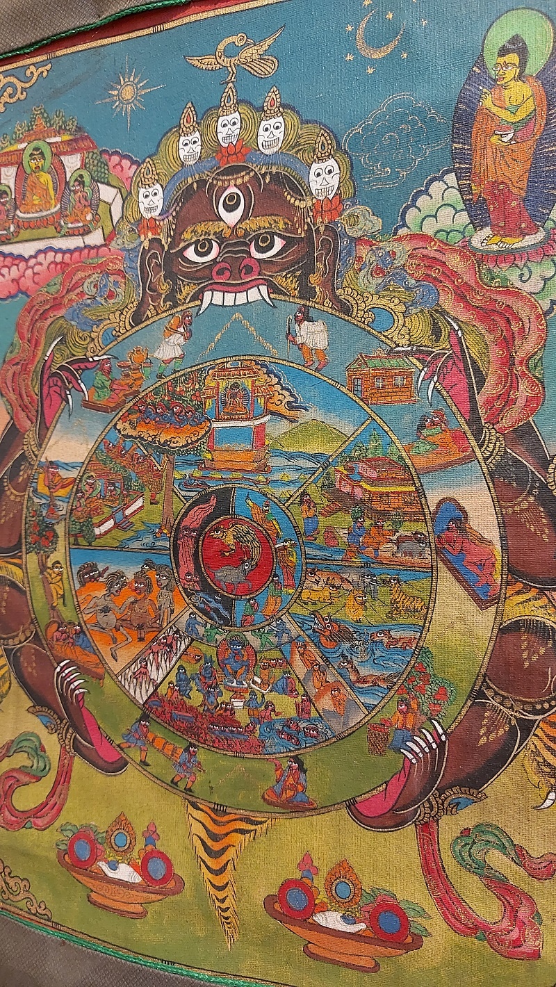 Thangka Tibetana Roata Vietii - imagine 4