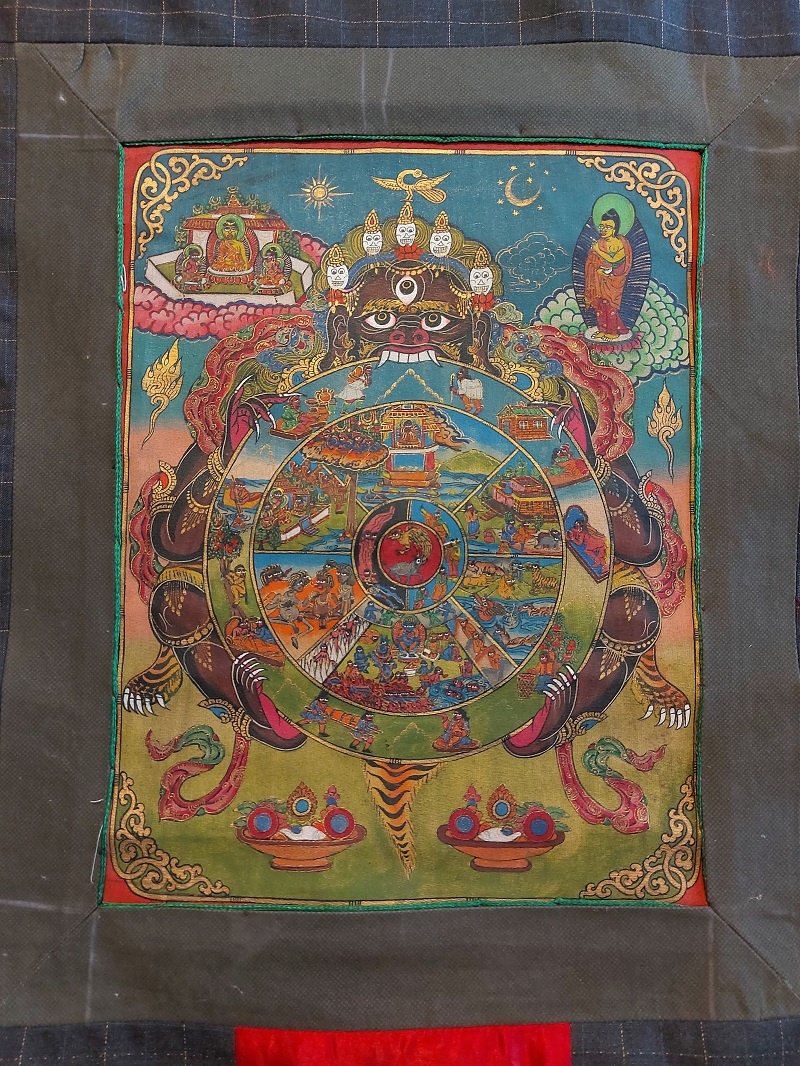 Thangka Tibetana Roata Vietii - imagine 3