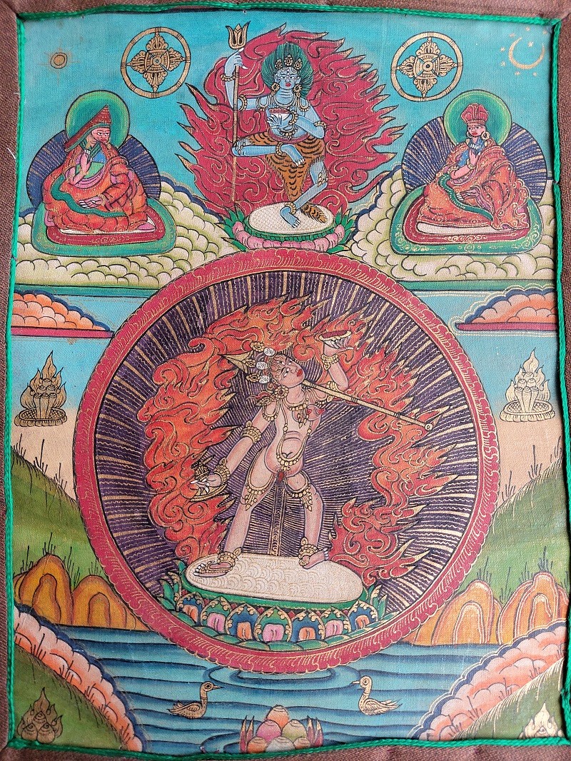 Thangka Tibetana Vajrayogini - imagine 4