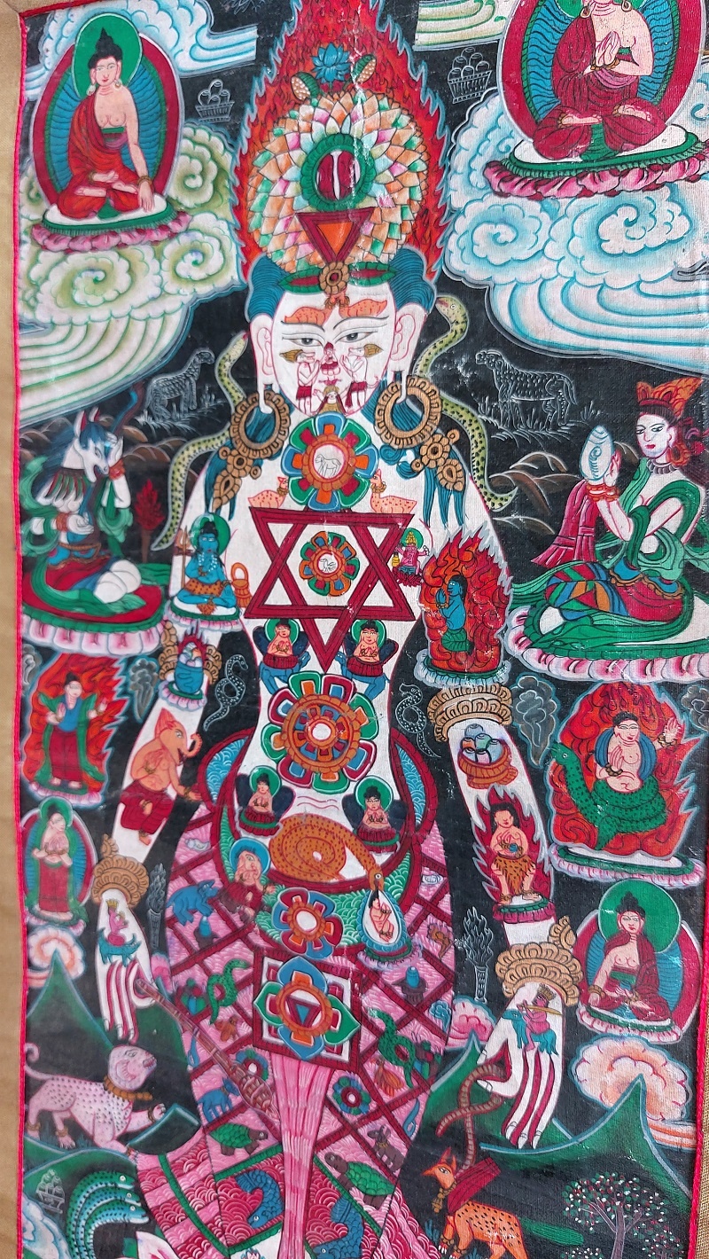 Thangka Tibetana 7 Chakre - imagine 3