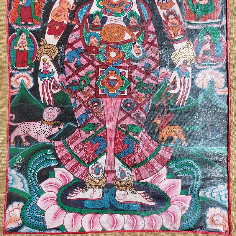 Thangka Tibetana 7 Chakre - imagine 6