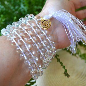 Mala Budista Cuart Tibetan 8mm, cu noduri