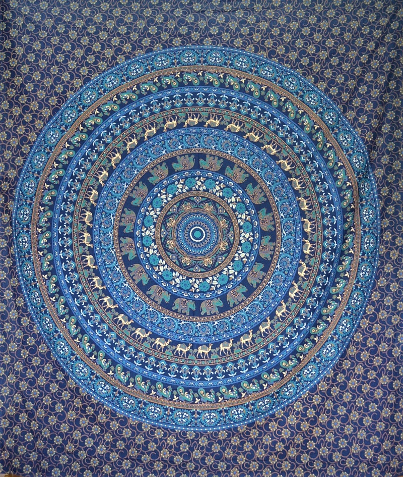 Panza Mandala Camel Turquoise - imagine 2