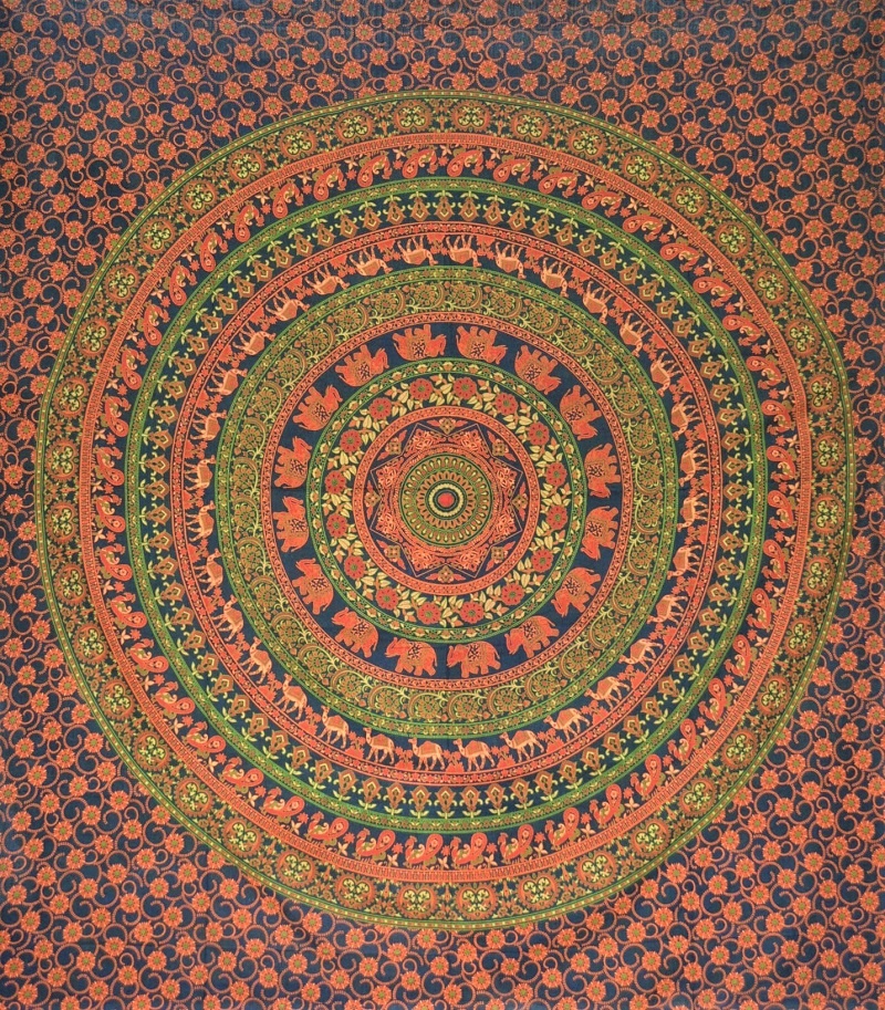Panza Mandala Camel Green