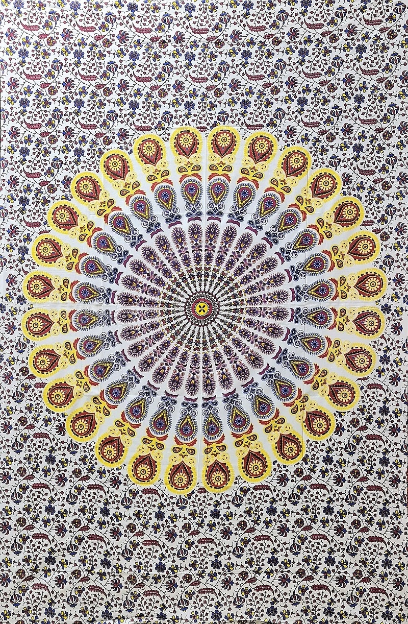 Panza Mandala Barmeri White Yellow