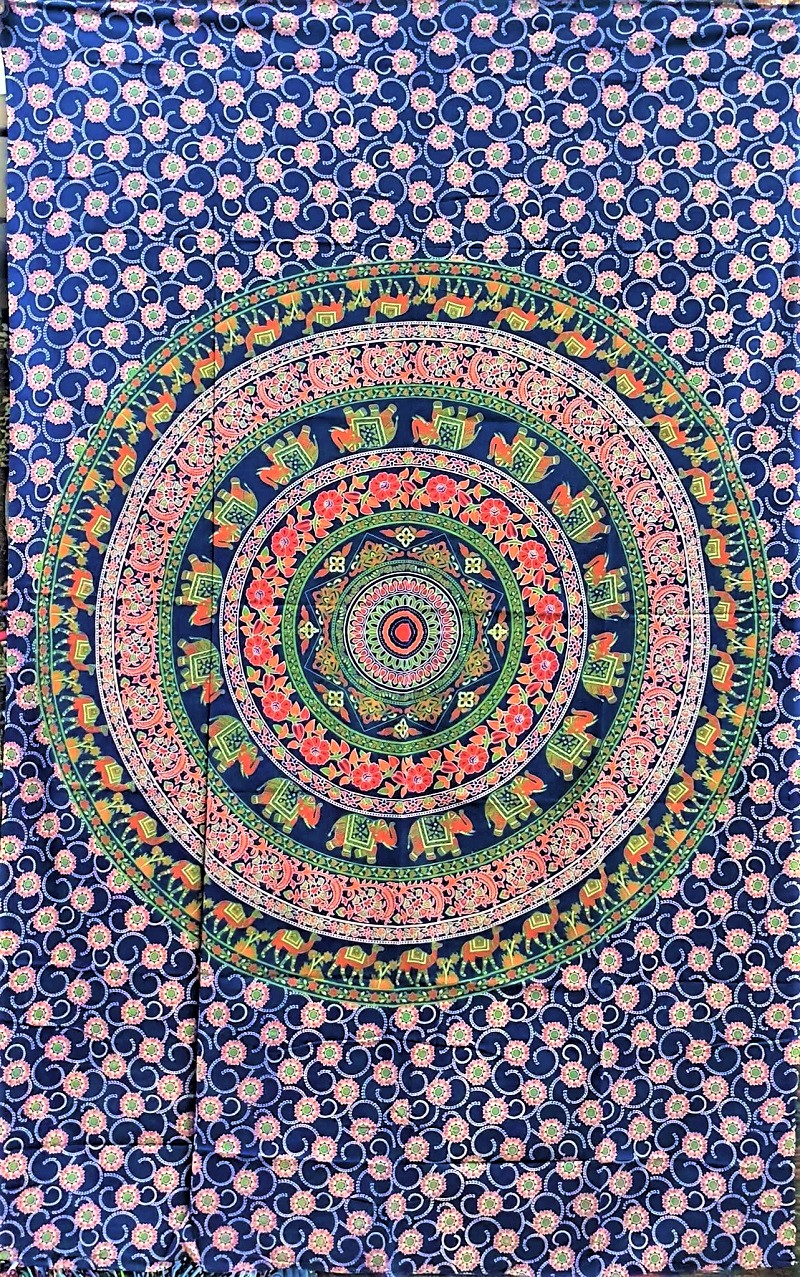 Panza Mandala Camel Blue