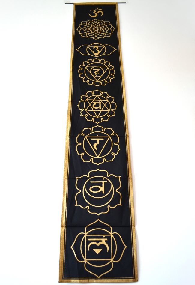 7 Chakra Banner Negru Auriu - imagine 4