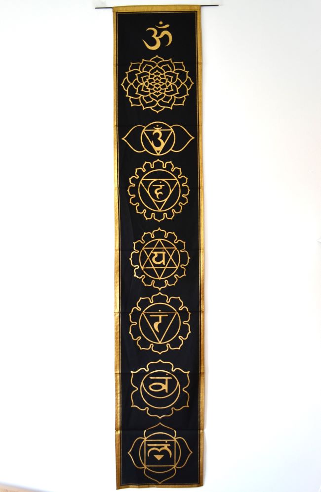 7 Chakra Banner Negru Auriu - imagine 5