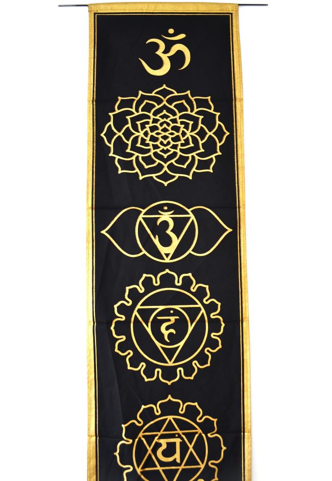 7 Chakra Banner Negru Auriu - imagine 2