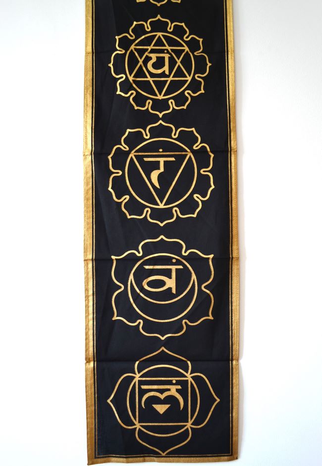 7 Chakra Banner Negru Auriu - imagine 3
