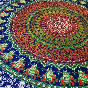 Pareo/Sarong Elephant Mandala Blue