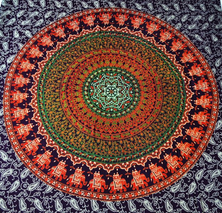 Pareo/Sarong Elephant Mandala Red - imagine 2