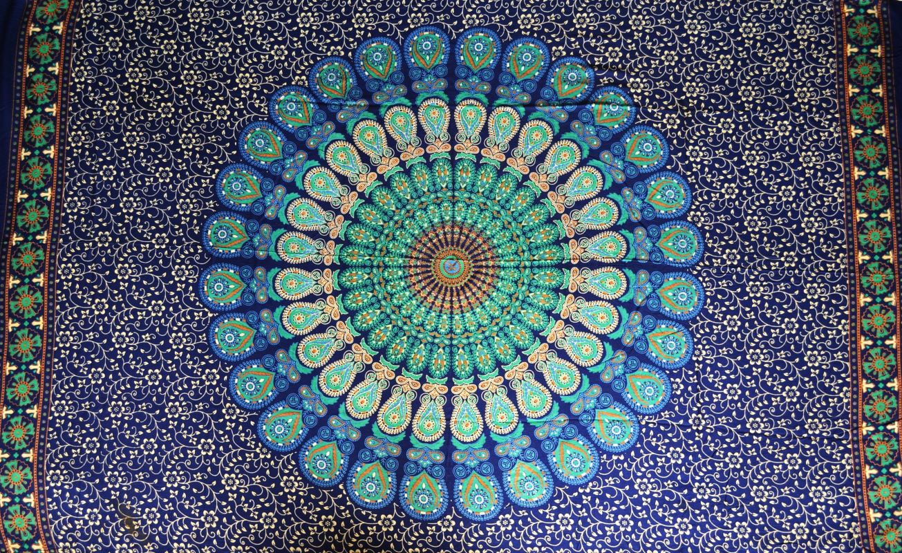 Pareo/Sarong Barmeri Mandala Blue - imagine 2