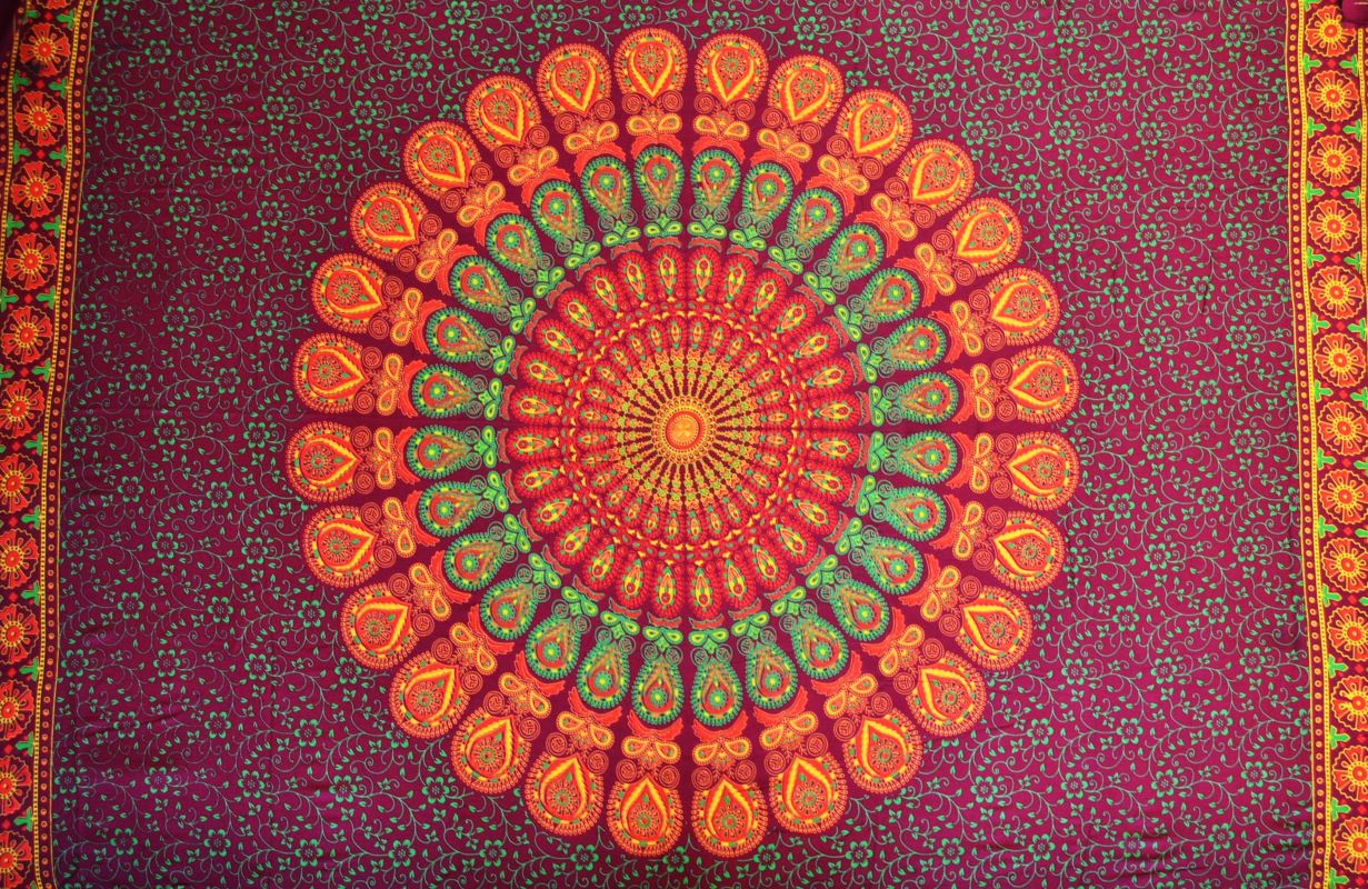 Pareo/Sarong Barmeri Mandala Orange - imagine 3