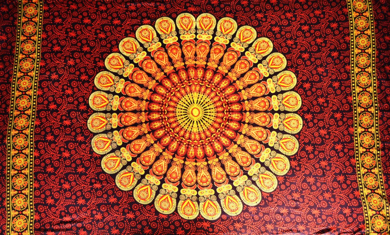 Pareo/Sarong Barmeri Mandala Yellow - imagine 3