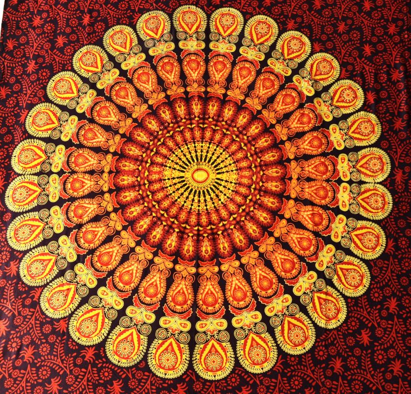 Pareo/Sarong Barmeri Mandala Yellow - imagine 2