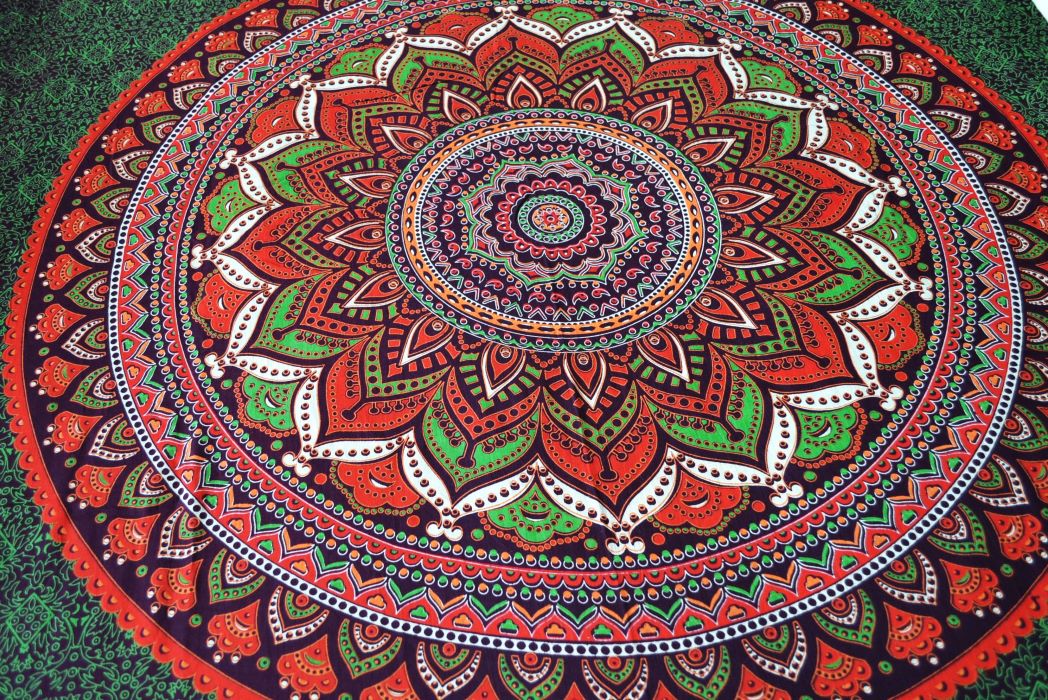Pareo/Sarong Umrao Mandala Green Red
