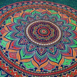 Pareo/Sarong Umrao Mandala Green-Orange