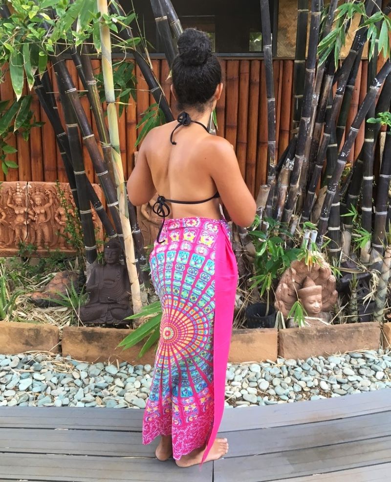 Pareo/Sarong Barmeri Mandala Blue Red - imagine 5