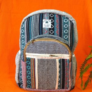 Rucsac Canepa si Bumbac Multicolor Mare