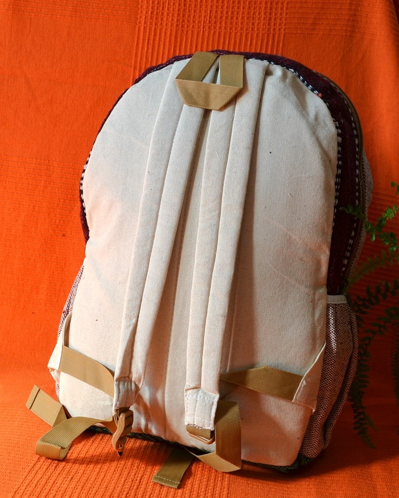 Rucsac Canepa si Bumbac Multicolor Mare - imagine 5