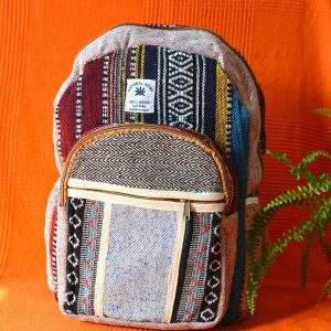 Rucsac Canepa si Bumbac Multicolor Mare