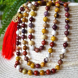 Mala Budista Mookait 8mm, cu noduri