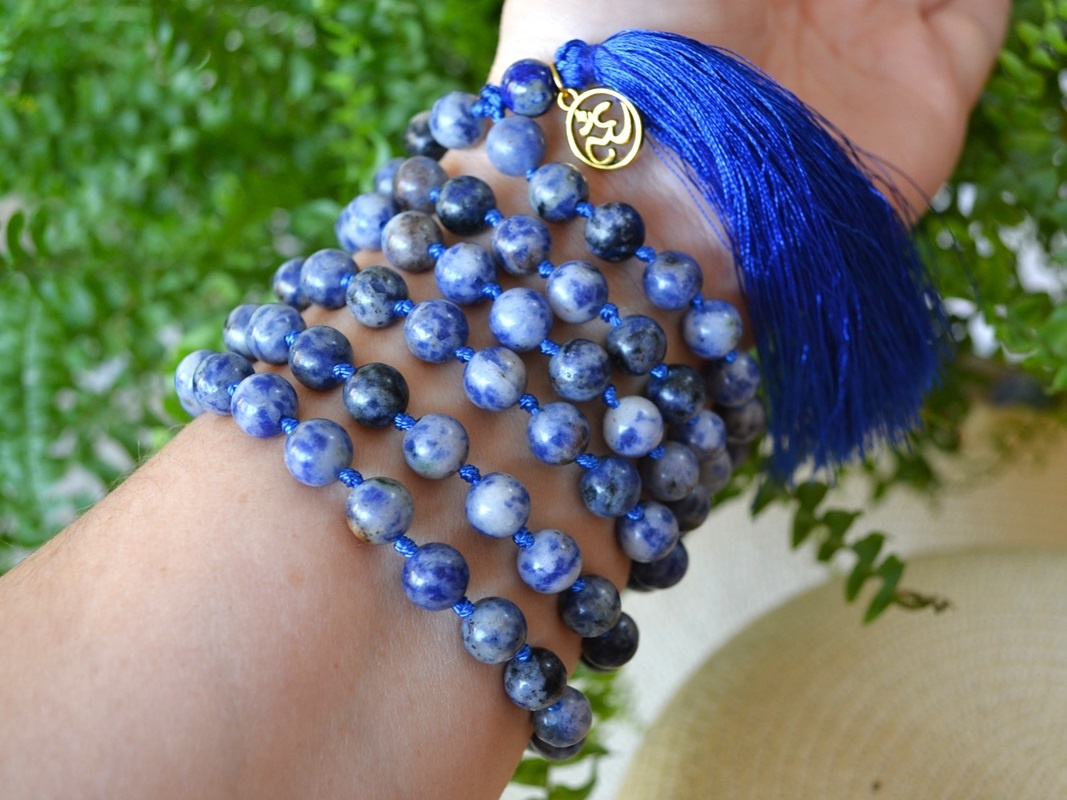 Mala Budista Sodalit 8mm, cu noduri - imagine 2