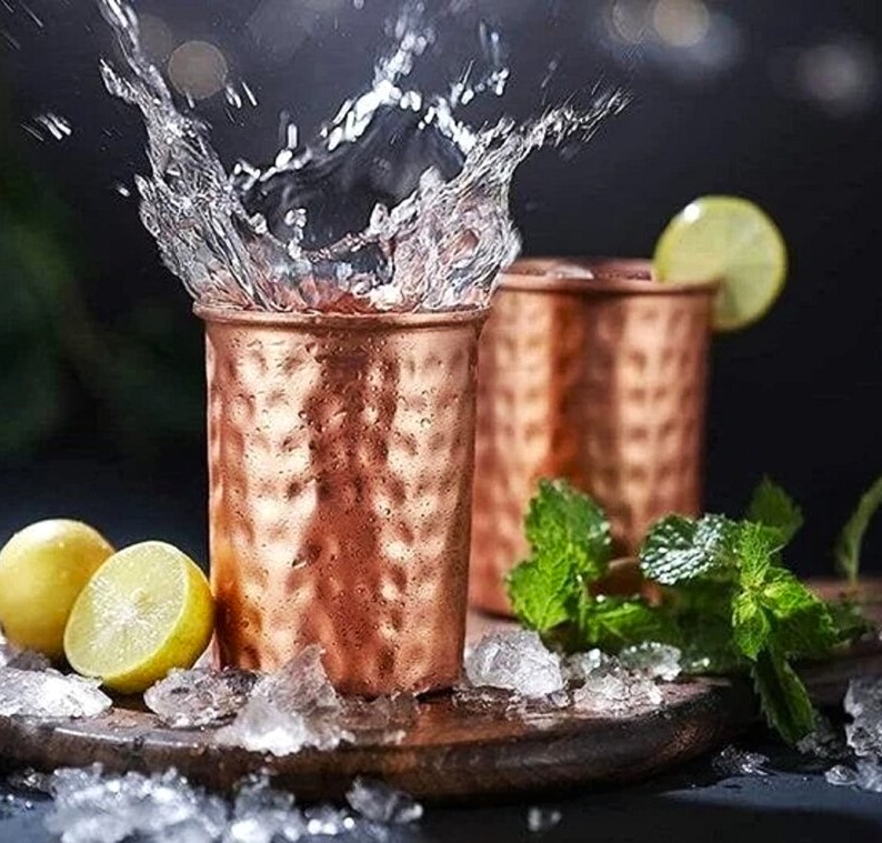 Pahar Cupru Hammered 250ml - imagine 4