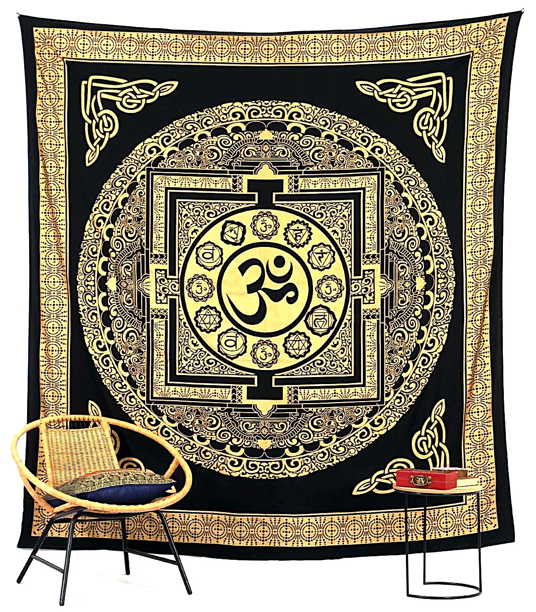 Panza Mandala Om Gold Black - imagine 2
