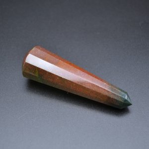 Bagheta Masaj Jasp Heliotrop 12 fatete, 7.7 cm