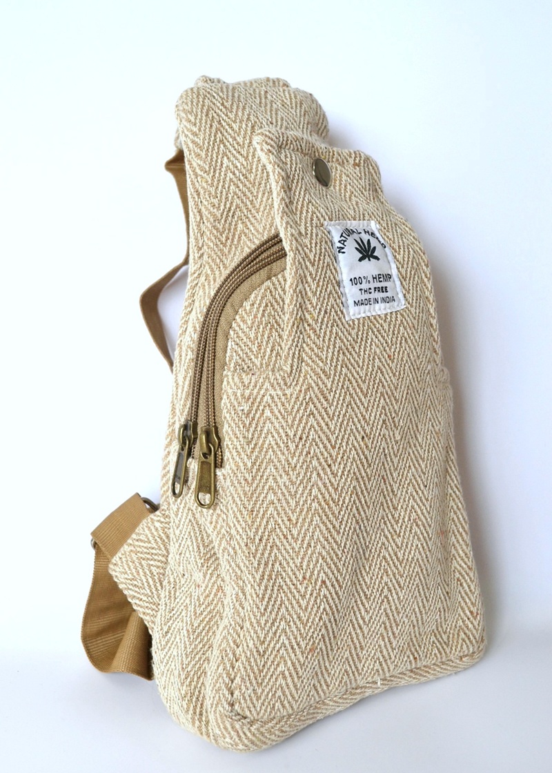 Rucsac Crossbody din Canepa Bej