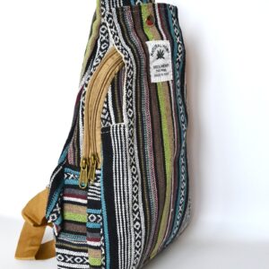 Rucsac Crossbody din Canepa Multicolor Mare