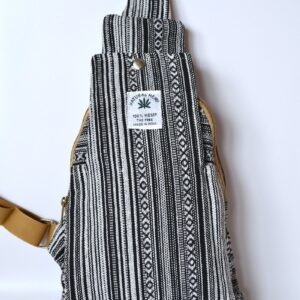 Rucsac Crossbody din Canepa Negru Mare